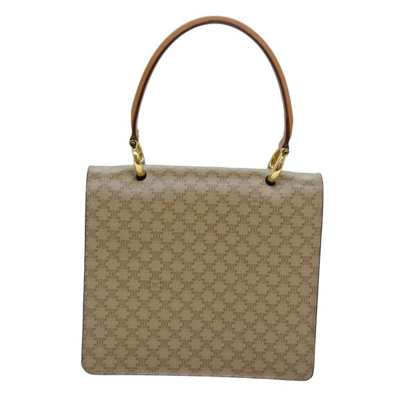 CELINE Macadam Canvas Hand Bag Beige - Picture 3 of 13